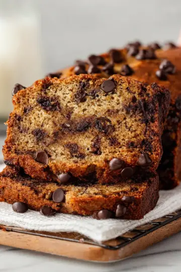 Healthier Chocolate Chip Banana Bread