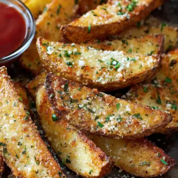 Baked Garlic Parmesan Potato Wedges