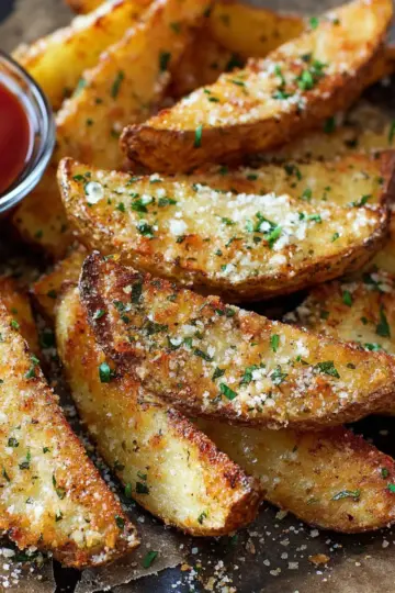 Baked Garlic Parmesan Potato Wedges