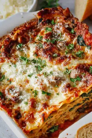 Spinach & Mushroom Lasagna