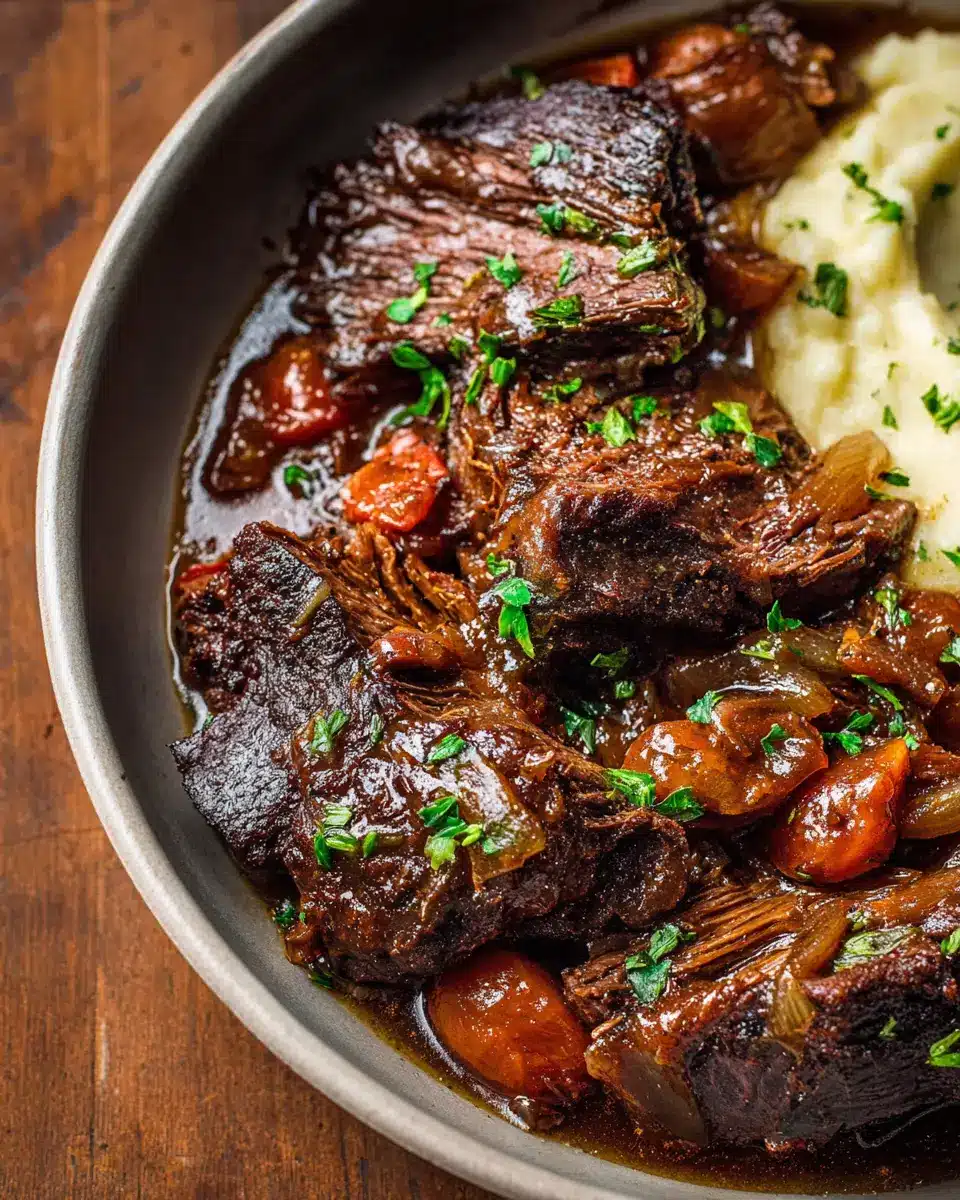 red wine braised beef