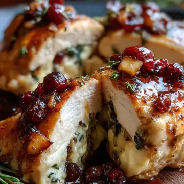 Cranberry and Brie Stuffed Chicken How to Make in 5 Steps