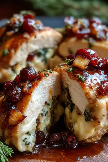 Cranberry and Brie Stuffed Chicken How to Make in 5 Steps