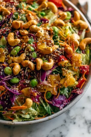 Cashew Crunch Salad with Sesame Dressing