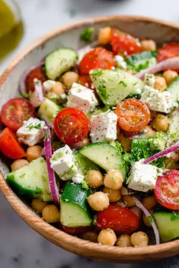 Easy Chickpea Feta Salad