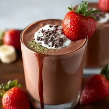 Chocolate Strawberry Banana Smoothie