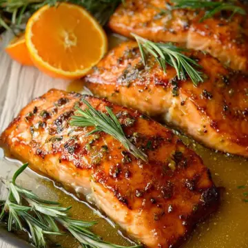 Orange Glazed Salmon with Rosemary