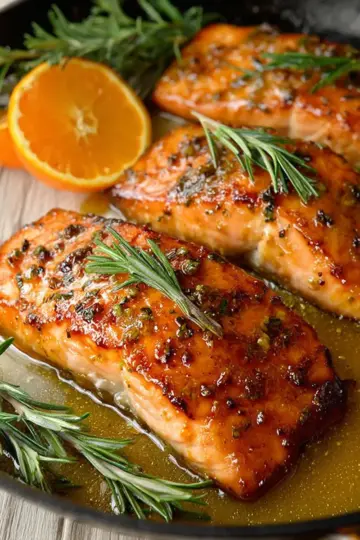 Orange Glazed Salmon with Rosemary