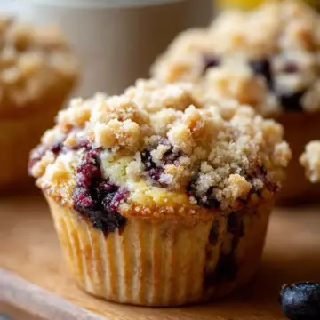 Blueberry Muffins with Crumb Topping