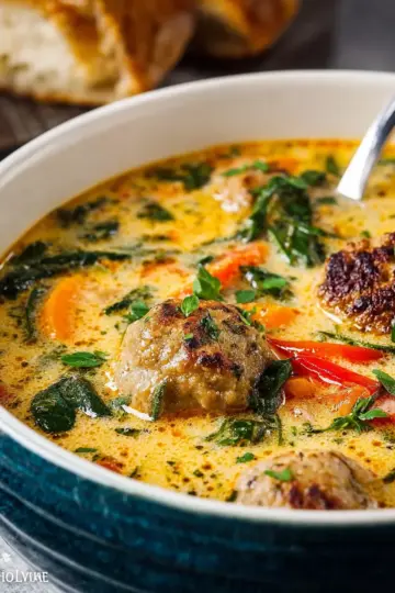 Creamy Italian Meatball Soup