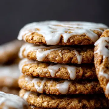 Iced Gingerbread Oatmeal Cookies