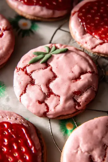 Double Strawberry Sugar Cookies