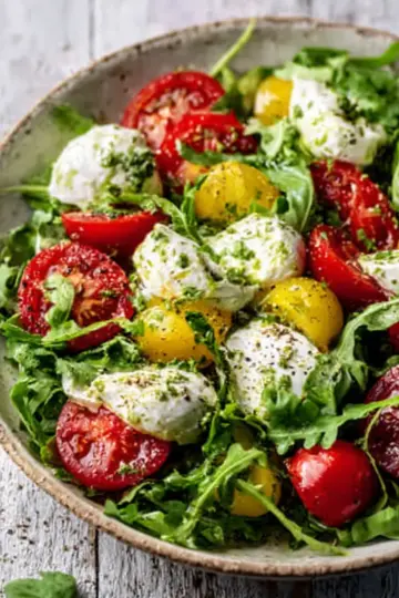 15-Minute Arugula Caprese Salad