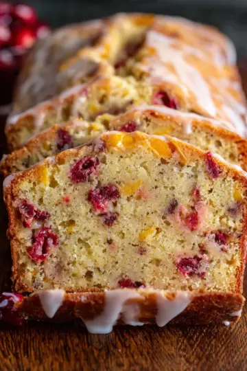 Cranberry Bread with Orange Glaze