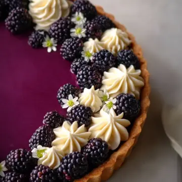 Blackberry White Chocolate Tart