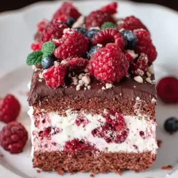 Sugarfree Raspberry Cake with Stracciatella