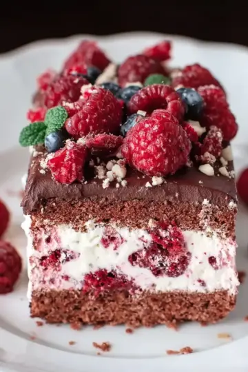 Sugarfree Raspberry Cake with Stracciatella