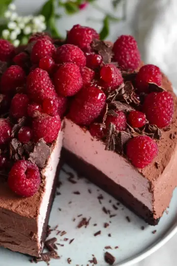 Chocolate Raspberry Mousse Cake