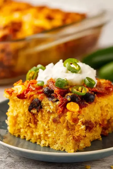 Loaded Mexican Cornbread Casserole