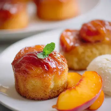 Peach Upside Down Mini Cakes