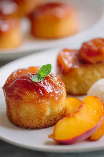 Peach Upside Down Mini Cakes