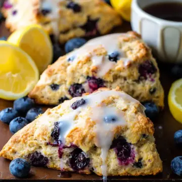 Greek Yogurt Lemon Blueberry Scones