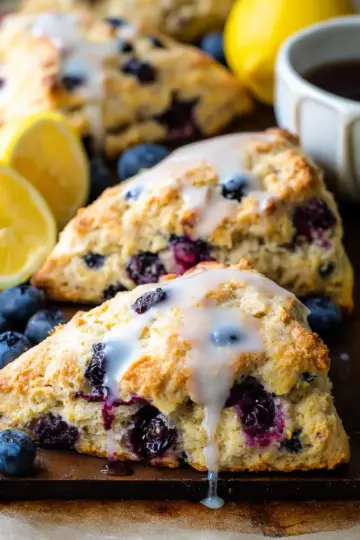 Greek Yogurt Lemon Blueberry Scones
