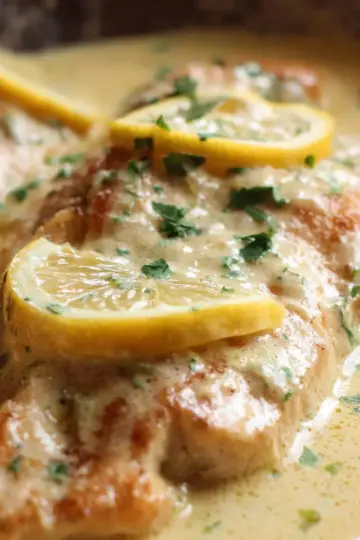 Baked Fish with Lemon Cream Sauce