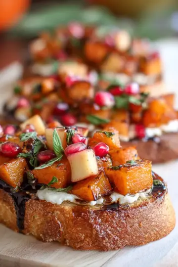 Butternut Squash Apple Bruschetta