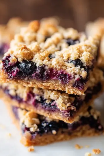 Blueberry Oatmeal Crumble Bars