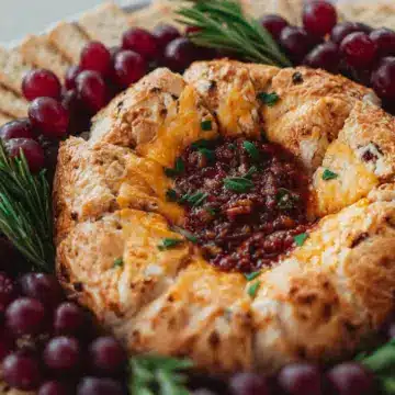 Holiday Cheese Wreath
