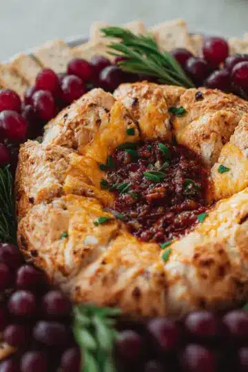 Holiday Cheese Wreath