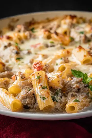 Sausage Alfredo Rigatoni