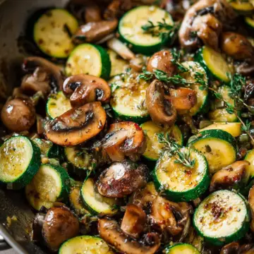 Skillet Zucchini and Mushrooms