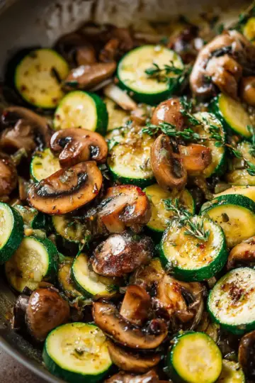 Skillet Zucchini and Mushrooms