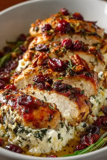 Honey Cranberry Chicken Bake with Ricotta Cheese