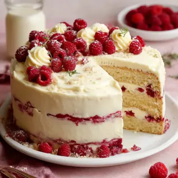 White Chocolate Raspberry Cake