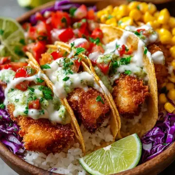 Delicious Crispy Fish Taco Bowls