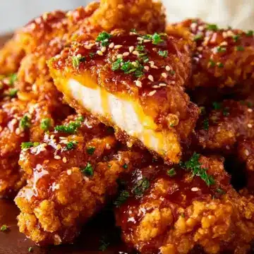 Double Crunch Honey Garlic Chicken Recipe