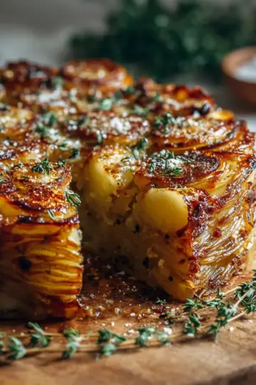 Crispy Balsamic Thyme Potato Torte Recipe