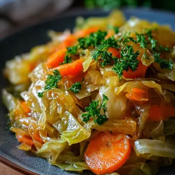 Easy Braised Cabbage with Carrots