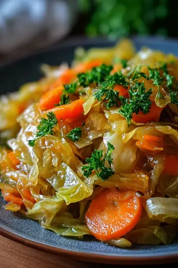 Easy Braised Cabbage with Carrots
