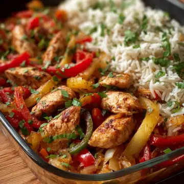 Hearty Chicken Veggie Skillet with Rice Recipe
