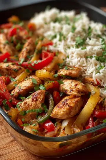 Hearty Chicken Veggie Skillet with Rice Recipe