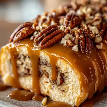 Decadent Caramel Candy Pecan Roll