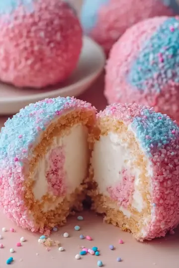 Crispy Cotton Candy Cheesecake Bombs for Sweet Adventure