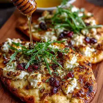 Crispy Flatbread with Ricotta and Spicy Honey Drizzle