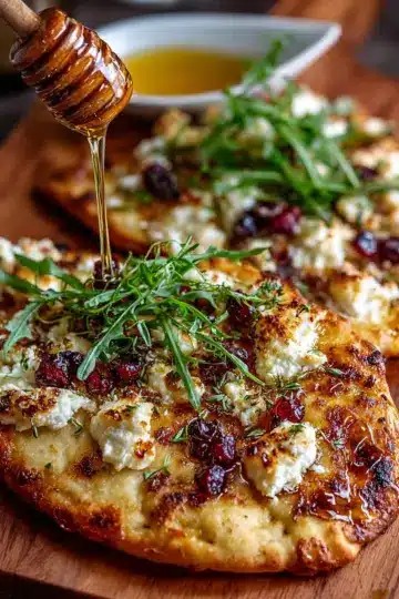 Crispy Flatbread with Ricotta and Spicy Honey Drizzle