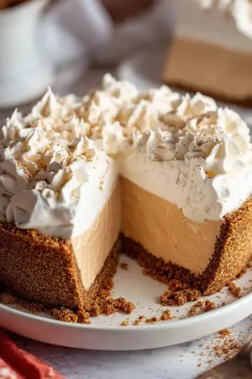 Quick Easy No Bake Gingerbread Cream Pie Recipe