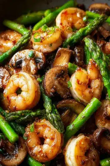 Savory Shrimp and Asparagus Stir-Fry with Mushrooms Magic